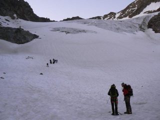 sul ghiacciaio di Tsaudet