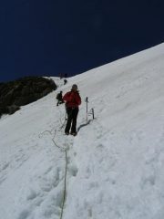 in discesa dal muro finale