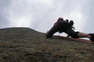 il tiro con il muretto di 6b