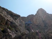 sulle rocce gradinate dell'ultimo tiro