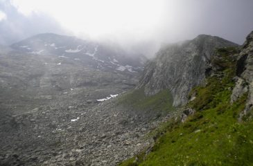 la cengia che porta al c. Vallonetto lato Casias