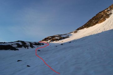 la dorsale che porta al ghiacciaio dell'albaron