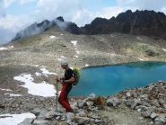 Marco sopra il lago gelato