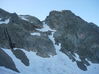 Il canalino Saint Robert dalla Forcella Roccati