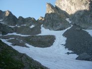 Il pendio di accesso alla Forcella Roccati