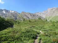 a destra il vallone per la Ramiere