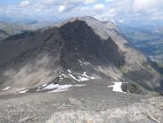 Veduta dall'alto del pendio finale