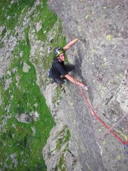 Simone all'uscita del primo tiro