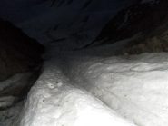 nel canale salendo al Dirrujock