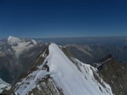 l'Hohberghorn e la sua nord,sullo sfondo le nord del Weisshorn e Bishorn