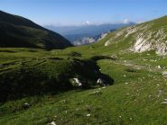 Il vallone visto salendo al passo delle Saline