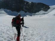 Francesca e Philippe prima del ripido pendio iniziale