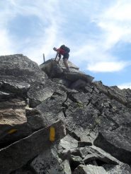 l'arrivo in vetta...