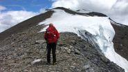 Raffaele sale verso l'anticima (16-7-2011)