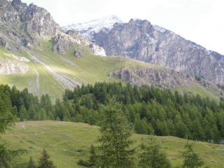 La Bioula innevata vista da Orvieille