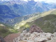 La conca del Selleries e la Val Chisone dalla vetta