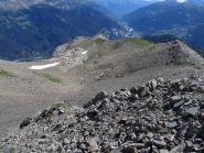 La cima vista dall'anticima