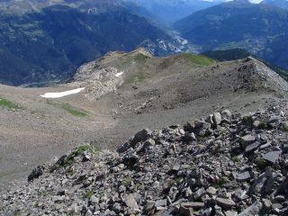 La cima vista dall'anticima
