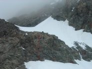 Dalla spalla sotto la prima doppia ciò che si vede a monte...