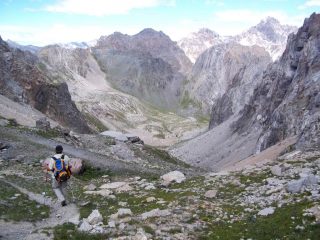 scendendo dal Colle dell'Oserot...