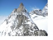 La silouette delle Aig.d'Entreves da nord.est