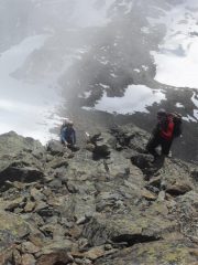 l'arrivo in vetta....