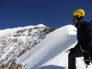 Stefano riguarda la cresta che porta in cima
