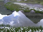 La Gran Cima a sin. e il M. Perrin a destra, si specchiano nel lago Perrin