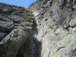 Un tratto attrezzato poco sotto il rifugio.