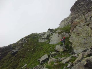 Rientro dalla selletta della Cresta del Vento