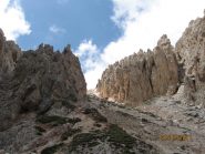 Il vallone di discesa per la ferrata sud