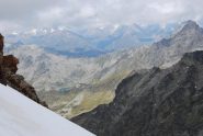 Il Lac du Petit ed il colle Il Col del Tachuy (con Chaz Duraz sullo sfondo) salendo alla Gran Becca du Mont