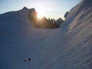    il sole sbuca dal Tacul