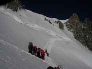   preparazione per il tratto chiave sotto il colle