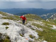 Sull'ultimo tratto di crinale verso il Mongioie