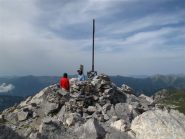 Il nostro riparo in vetta in attesa del bel tempo