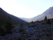 01 - mezzora dopo la partenza, arriva il sole sulla valle di Thures