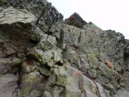 il tratto esposto sotto la cima