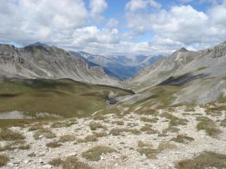 Vista verso la Francia dal colle delle Munie - Vento forte