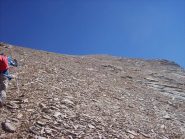 La ripoda e detritica salita alla Salza