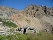 il tratto delle rocce rosse dall'Alpe Radis