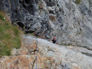 Andrea mi raggiunge alla sosta 8 (forse il tiro più bello)