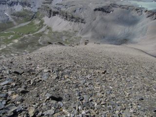 Discesa dal crestone sud-ovest