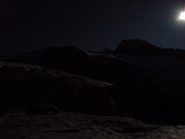 luna sul ghiacciaio