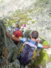 Tratto impegnativo dell'itinerario.