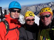 Enrico Carlo e Federico in vetta alla Barre