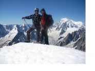 Con Adriano in vetta all'Aig.Verte..con il Bianco sullo sfondo..
