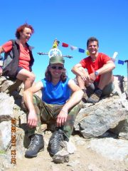 In punta con Anna e Fabrizio.