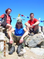 In punta con Anna e Fabrizio.