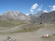 Da sinistra: Pan di Zucchero, Rocca Rossa, Pic d'Asti e Monviso dal Col de Chamussiere